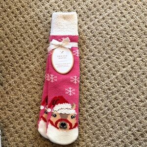 Denver Hayes Festive Pink Socks with Alpaca